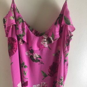 Pink floral tank